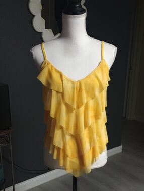 Unyx Yellow Tiered Ruffle Camisole